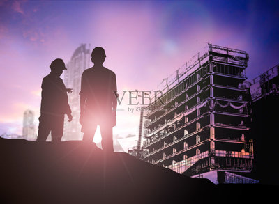 建筑工地,看,工程師,運動模糊,建筑業(yè)